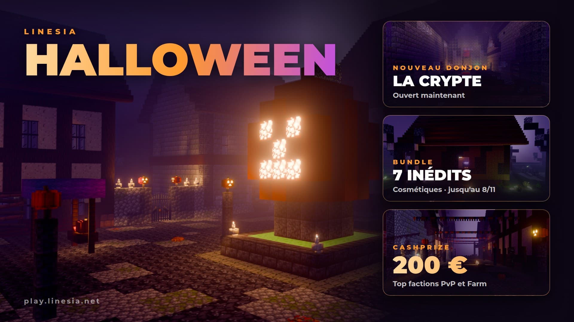 Halloween : nouveau donjon, bundle et 200 € à gagner